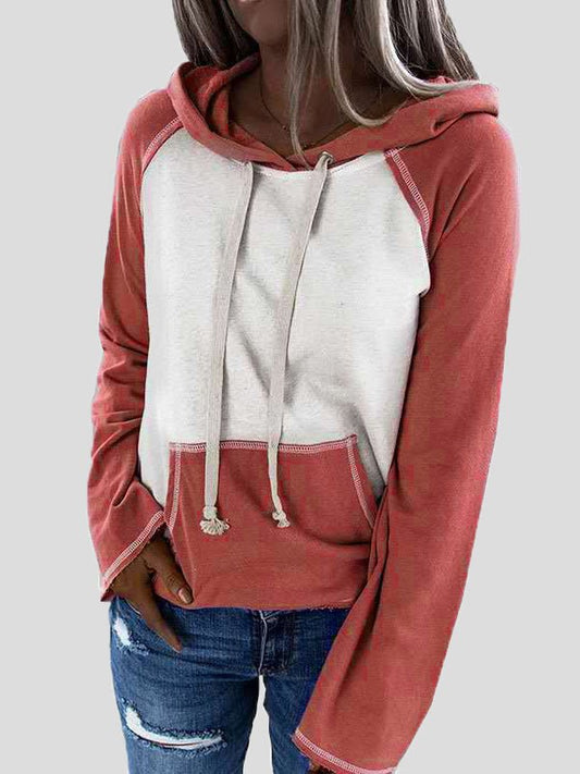 Women's Hoodies Colorblock Pocket Long Sleeve Casual Hoody - Hoodies - Instastyled | Online Fashion Free Shipping Clothing, Dresses, Tops, Shoes - 09/09/2022 - 20-30 - color-army_green