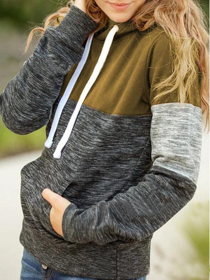 Women's Hoodies Contrast Stitching Pocket Long Sleeve Hoodie - Hoodies - INS | Online Fashion Free Shipping Clothing, Dresses, Tops, Shoes - 09/11/2021 - 20-30 - color-blue