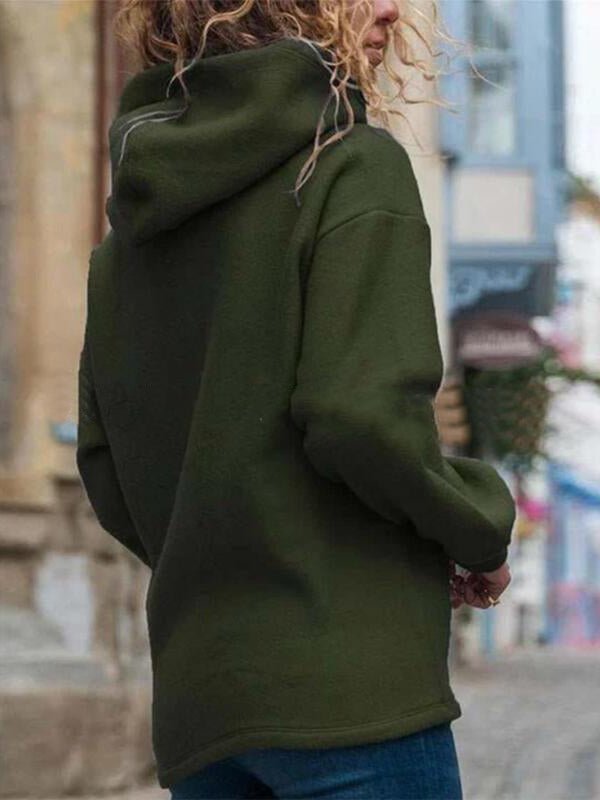 Women's Hoodies Dogpaw Printed Long Sleeved Hoodie - Hoodies - Instastyled | Online Fashion Free Shipping Clothing, Dresses, Tops, Shoes - 10-20 - 6/12/2022 - color-army_-green