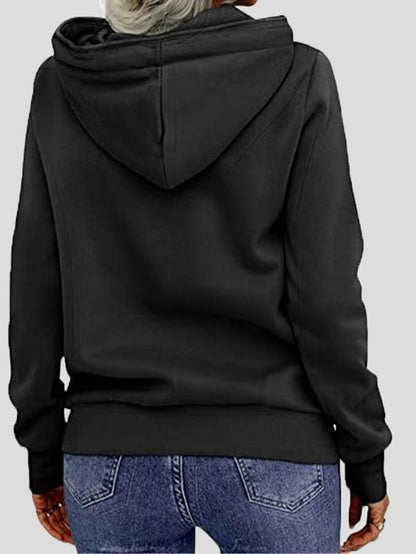 Women's Hoodies Front Zip Long Sleeve Cool Hoodie - Hoodies - INS | Online Fashion Free Shipping Clothing, Dresses, Tops, Shoes - 12/08/2021 - 20-30 - color-black