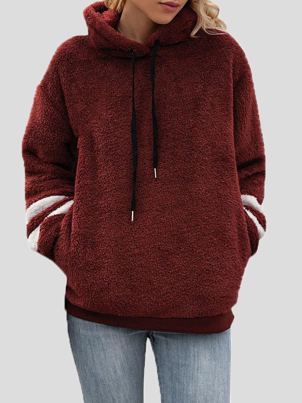 Women's Hoodies Plush Fleece Pocket Long Sleeve Hoody - Hoodies - Instastyled | Online Fashion Free Shipping Clothing, Dresses, Tops, Shoes - 17/09/2022 - 30-40 - CAR2209171261