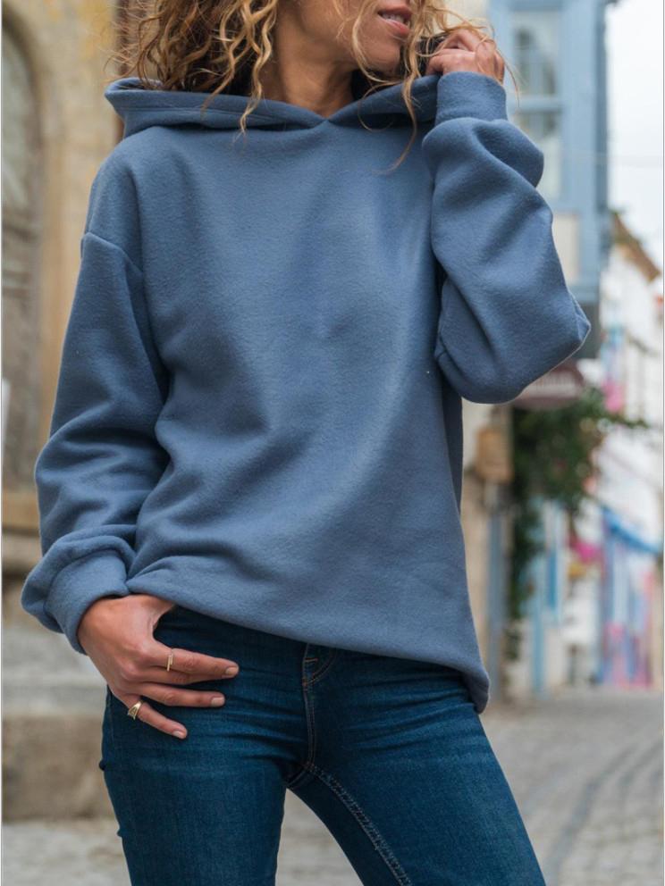 Women's Hoodies Pullover Solid Long Sleeve Hoodie - Hoodies - INS | Online Fashion Free Shipping Clothing, Dresses, Tops, Shoes - 10-20 - 17/11/2021 - color-army_green