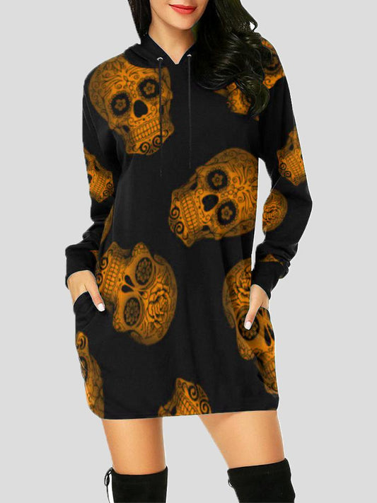 Women's Hoodies Small Skull Pocket Drawstring Long Sleeve Hooded - Hoodies - INS | Online Fashion Free Shipping Clothing, Dresses, Tops, Shoes - 20-30 - 24/08/2021 - Category_Hoodies