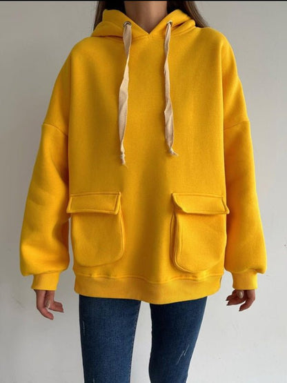 Hoodies - Sweater Loose Casual Long Sleeve Hoodie - MsDressly