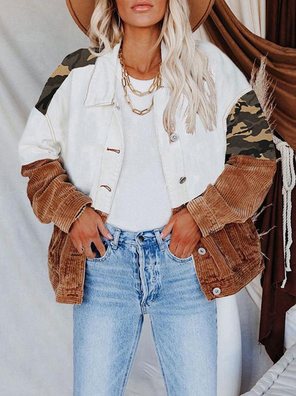 Women's Jackets Camouflage Printed Lapel Single-Breasted Jacket - Coats & Jackets - INS | Online Fashion Free Shipping Clothing, Dresses, Tops, Shoes - 12/11/2021 - 30-40 - Coats & Jackets