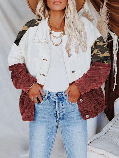 Women's Jackets Camouflage Printed Lapel Single-Breasted Jacket - Coats & Jackets - INS | Online Fashion Free Shipping Clothing, Dresses, Tops, Shoes - 12/11/2021 - 30-40 - Coats & Jackets