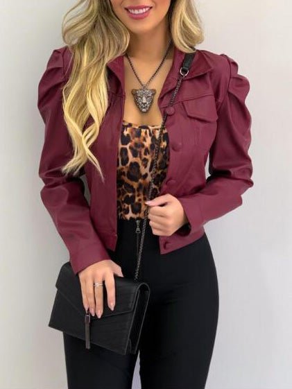 Women's Jackets Lapel Single Breasted Long Sleeve Short Jacket - Jackets - Instastyled | Online Fashion Free Shipping Clothing, Dresses, Tops, Shoes - 07/09/2022 - Color_Black - Color_Blue