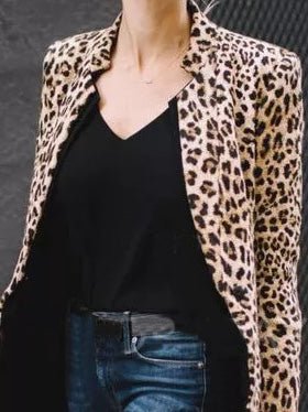 Women's Jackets Leopard Print Long Sleeve Casual Jacket - Jackets - Instastyled | Online Fashion Free Shipping Clothing, Dresses, Tops, Shoes - 27/08/2022 - 40-50 - coats-jackets