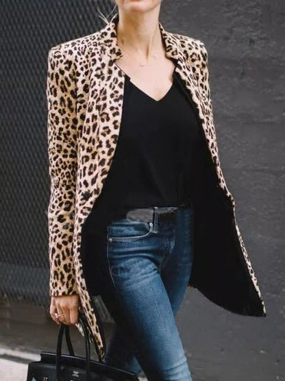 Women's Jackets Leopard Print Long Sleeve Casual Jacket - Jackets - Instastyled | Online Fashion Free Shipping Clothing, Dresses, Tops, Shoes - 27/08/2022 - 40-50 - coats-jackets