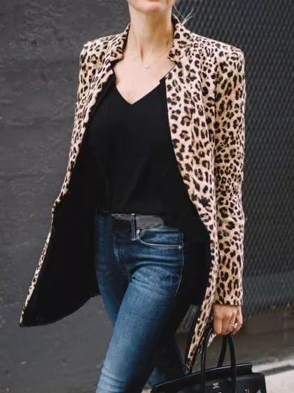 Women's Jackets Leopard Print Long Sleeve Casual Jacket - Jackets - Instastyled | Online Fashion Free Shipping Clothing, Dresses, Tops, Shoes - 27/08/2022 - 40-50 - coats-jackets