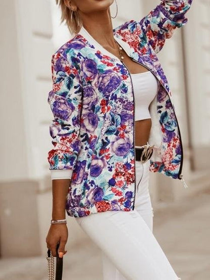 Women's Jackets Long Sleeve Printed Short Jacket Small Coat - Coats & Jackets - INS | Online Fashion Free Shipping Clothing, Dresses, Tops, Shoes - 06/08/2021 - 20-30 - Category_Coats & Jackets