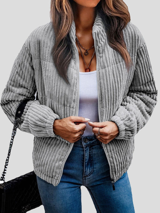 Women's Jackets Solid Zip Long Sleeve Jackets - Jackets - Instastyled | Online Fashion Free Shipping Clothing, Dresses, Tops, Shoes - 30-40 - 30/08/2022 - coats-jackets