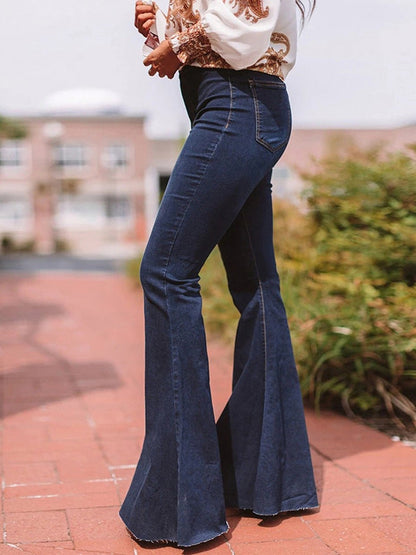 Women's Jeans High Waist Stretch Slim Flare Jeans - Jeans - Instastyled | Online Fashion Free Shipping Clothing, Dresses, Tops, Shoes - 18/02/2022 - 40-50 - Bottoms