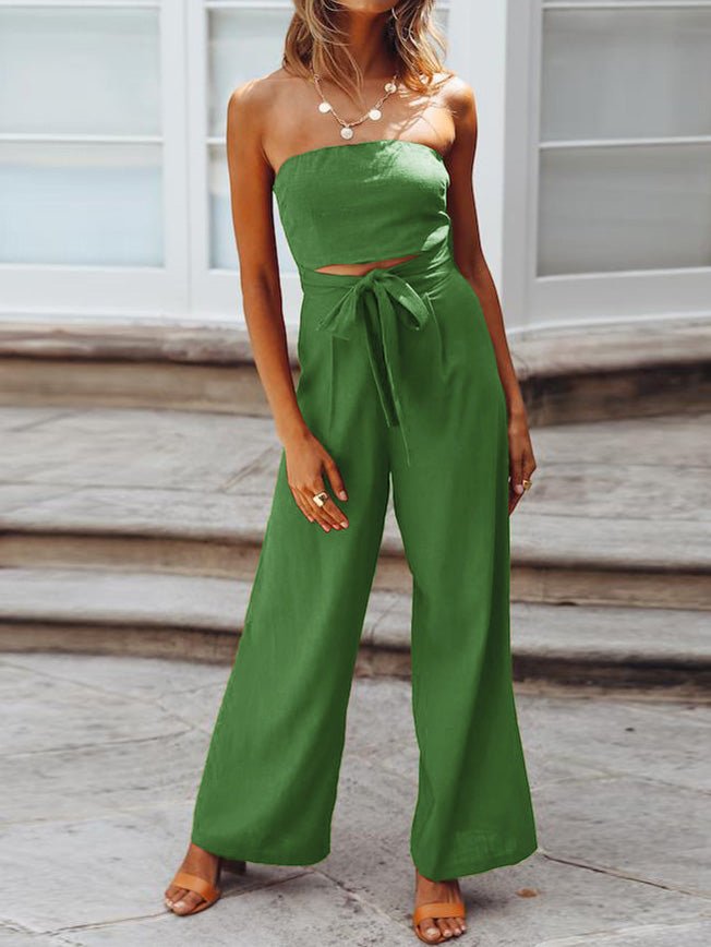 Women's Jumpsuits Backless Hollow Slim Fit Straight Jumpsuit - Jumpsuits - Instastyled | Online Fashion Free Shipping Clothing, Dresses, Tops, Shoes - 18/02/2022 - 40-50 - Bottoms