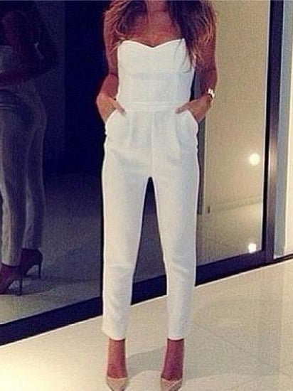 Women's Jumpsuits Bandeau Pocket Slim Fit Jumpsuit - Jumpsuits - Instastyled | Online Fashion Free Shipping Clothing, Dresses, Tops, Shoes - 24/07/2022 - Bottoms - Color_Black