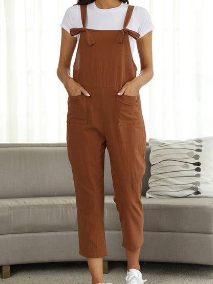 Women's Jumpsuits Casual Belted Pocket Suspenders Jumpsuit - Jumpsuits & Rompers - Instastyled | Online Fashion Free Shipping Clothing, Dresses, Tops, Shoes - 20-30 - 23/12/2021 - Bottoms