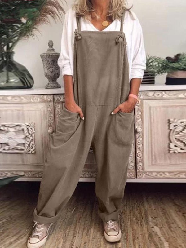 Women's Jumpsuits Casual Solid Pocket Bib Jumpsuit - Jumpsuits - Instastyled | Online Fashion Free Shipping Clothing, Dresses, Tops, Shoes - 05/09/2022 - Bottoms - color-black