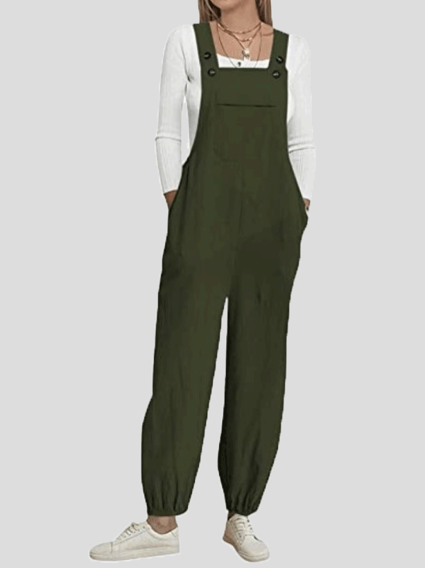 Women's Jumpsuits Casual Solid Pocket Bib Jumpsuit - Jumpsuits & Rompers - Instastyled | Online Fashion Free Shipping Clothing, Dresses, Tops, Shoes - 10/01/2022 - 30-40 - Bottoms