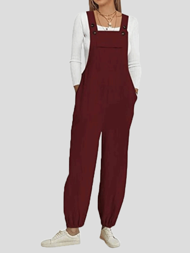 Women's Jumpsuits Casual Solid Pocket Bib Jumpsuit - Jumpsuits & Rompers - Instastyled | Online Fashion Free Shipping Clothing, Dresses, Tops, Shoes - 10/01/2022 - 30-40 - Bottoms