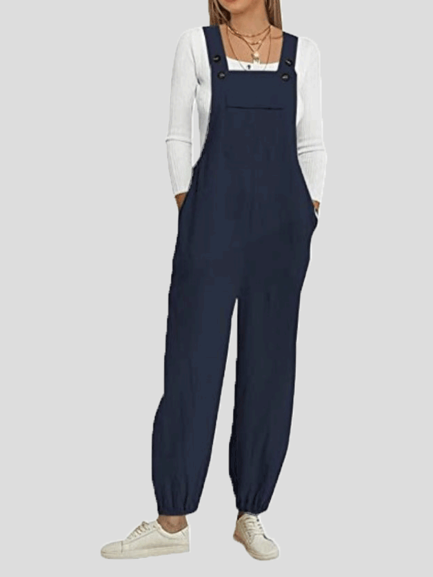 Women's Jumpsuits Casual Solid Pocket Bib Jumpsuit - Jumpsuits & Rompers - Instastyled | Online Fashion Free Shipping Clothing, Dresses, Tops, Shoes - 10/01/2022 - 30-40 - Bottoms