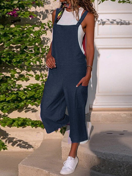 Women's Jumpsuits Casual Solid Sling Wide Leg Jumpsuit - Jumpsuits - Instastyled | Online Fashion Free Shipping Clothing, Dresses, Tops, Shoes - 29/04/2022 - 30-40 - Bottoms