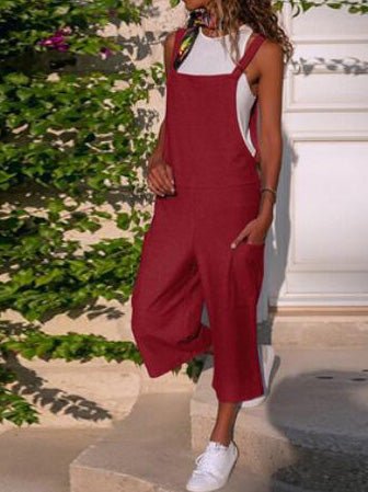 Women's Jumpsuits Casual Solid Sling Wide Leg Jumpsuit - Jumpsuits - Instastyled | Online Fashion Free Shipping Clothing, Dresses, Tops, Shoes - 29/04/2022 - 30-40 - Bottoms