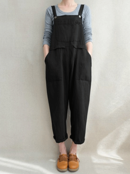 Women's Jumpsuits Fashion Pocket Suspenders Jumpsuit - Jumpsuits & Rompers - Instastyled | Online Fashion Free Shipping Clothing, Dresses, Tops, Shoes - 20-30 - 20/12/2021 - Bottoms