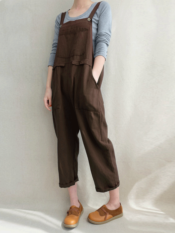 Women's Jumpsuits Fashion Pocket Suspenders Jumpsuit - Jumpsuits & Rompers - Instastyled | Online Fashion Free Shipping Clothing, Dresses, Tops, Shoes - 20-30 - 20/12/2021 - Bottoms