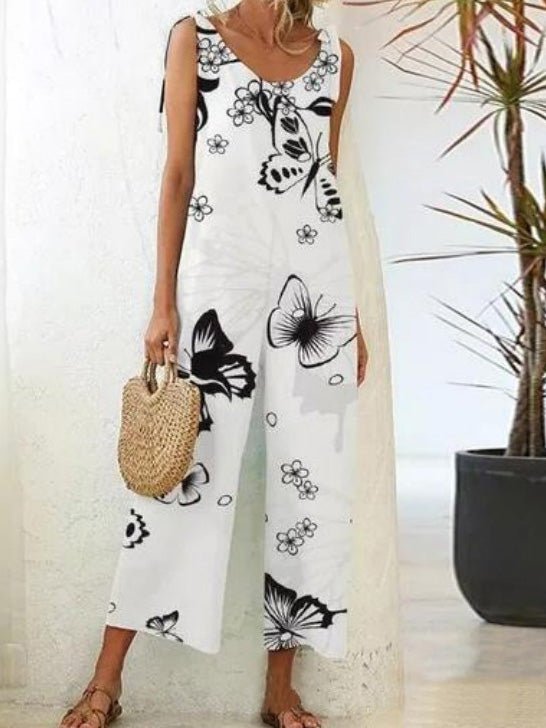 Women's Jumpsuits Floral Print Casual Suspender Jumpsuit - Jumpsuits - Instastyled | Online Fashion Free Shipping Clothing, Dresses, Tops, Shoes - 22/02/2022 - 30-40 - Bottoms