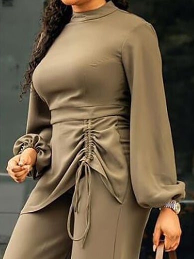 Women's Jumpsuits Half Turtleneck Long Sleeve Drawstring Jumpsuit - Jumpsuits & Rompers - Instastyled | Online Fashion Free Shipping Clothing, Dresses, Tops, Shoes - 14/01/2022 - 40-50 - Bottoms