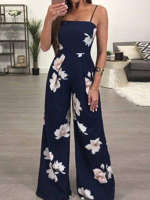 Women's Jumpsuits Printed Sling Open Back Jumpsuit - Jumpsuits - Instastyled | Online Fashion Free Shipping Clothing, Dresses, Tops, Shoes - 20-30 - 20/04/2022 - Bottoms