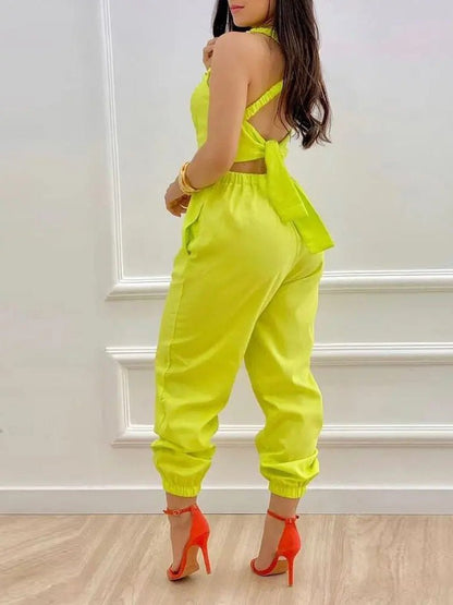 Women's Jumpsuits Sling Bare Back Pocket Sleeveless Jumpsuit - Jumpsuits - Instastyled | Online Fashion Free Shipping Clothing, Dresses, Tops, Shoes - 31/03/2022 - 40-50 - Bottoms