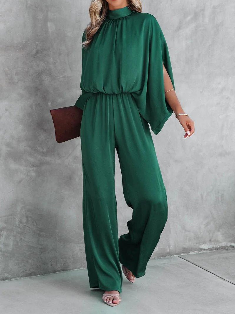 Women's Jumpsuits Solid Elastic Waist Doll Sleeve Casual Jumpsuit - Jumpsuits - Instastyled | Online Fashion Free Shipping Clothing, Dresses, Tops, Shoes - 13/10/2022 - 30-40 - bottoms