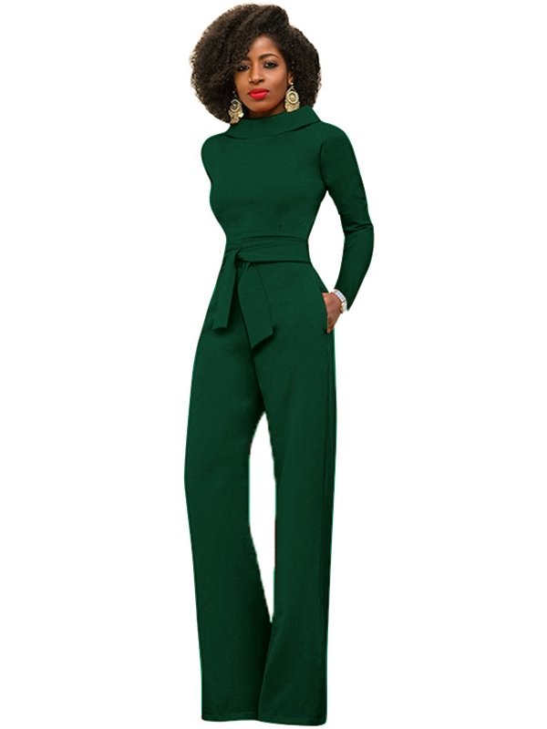 Women's Jumpsuits Solid Fitted Strap Flared Jumpsuit - Jumpsuits - Instastyled | Online Fashion Free Shipping Clothing, Dresses, Tops, Shoes - 21/11/2022 - 30-40 - bottoms