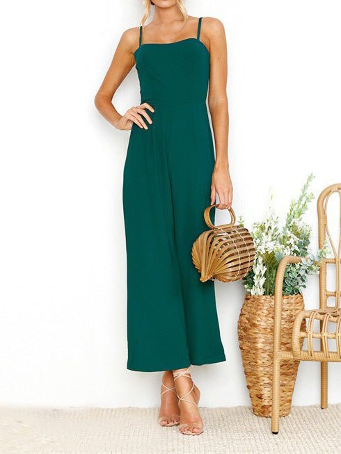 Women's Jumpsuits Solid Sling Sleeveless Casual Jumpsuit - Jumpsuits - Instastyled | Online Fashion Free Shipping Clothing, Dresses, Tops, Shoes - 20-30 - 27/07/2022 - bottoms