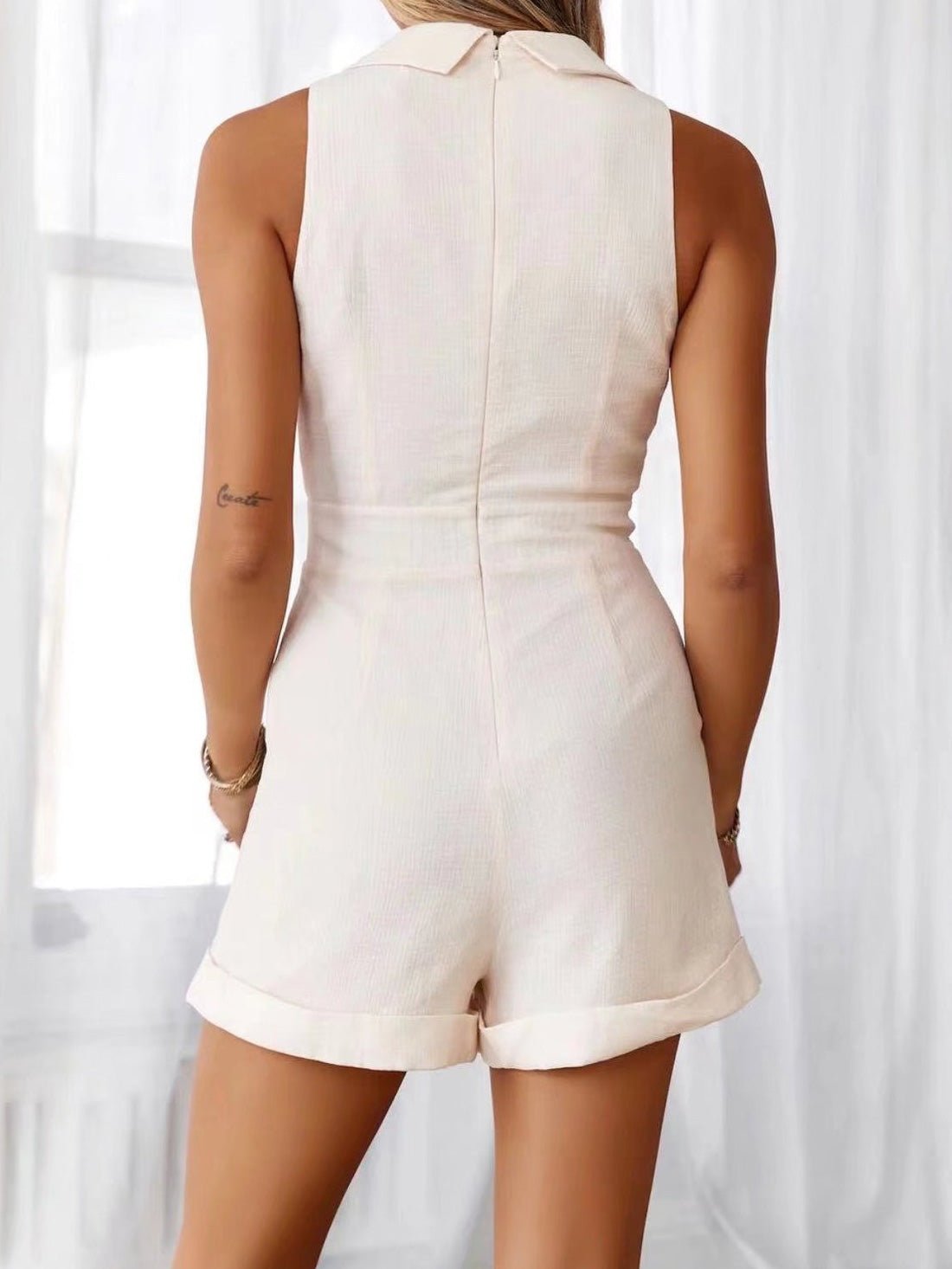 Women's Jumpsuits Suit Collar Sleeveless Pocket Jumpsuit - Jumpsuits - Instastyled | Online Fashion Free Shipping Clothing, Dresses, Tops, Shoes - 18/07/2022 - 40-50 - bottoms
