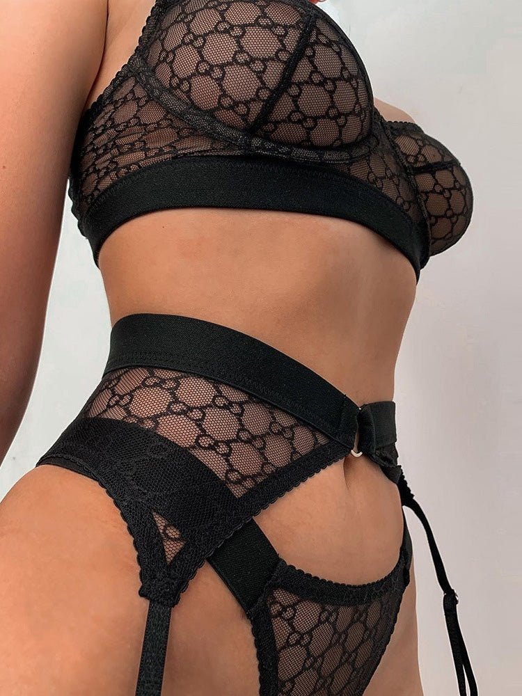Women's Lingeries Three-Piece Mesh Girdle Underwear Set - Lingeries - Instastyled | Online Fashion Free Shipping Clothing, Dresses, Tops, Shoes - 11/02/2022 - 20-30 - All Accs & Jewelry