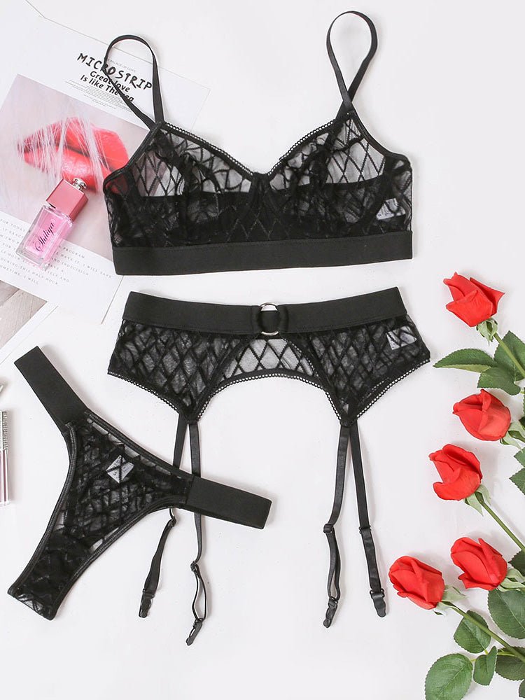 Women's Lingeries Three-Piece Mesh Girdle Underwear Set - Lingeries - Instastyled | Online Fashion Free Shipping Clothing, Dresses, Tops, Shoes - 11/02/2022 - 20-30 - All Accs & Jewelry