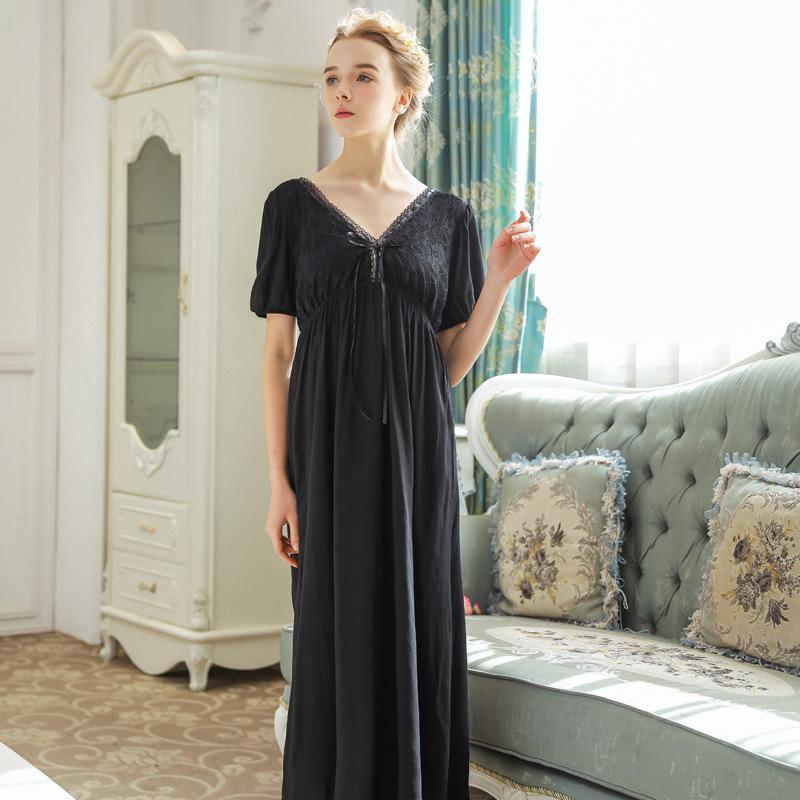 Women's Long Seersucker Robe - Robes - INS | Online Fashion Free Shipping Clothing, Dresses, Tops, Shoes - 03/03/2021 - Black - Blue