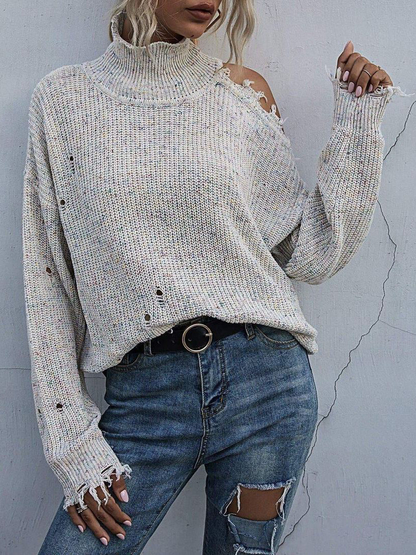 Women's Loose Off-shoulder Knitted Sweater
