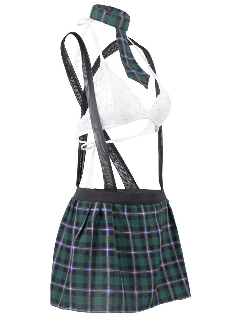 Women's Mini Transparent Plaid Skirt With Straps - INS | Online Fashion Free Shipping Clothing, Dresses, Tops, Shoes