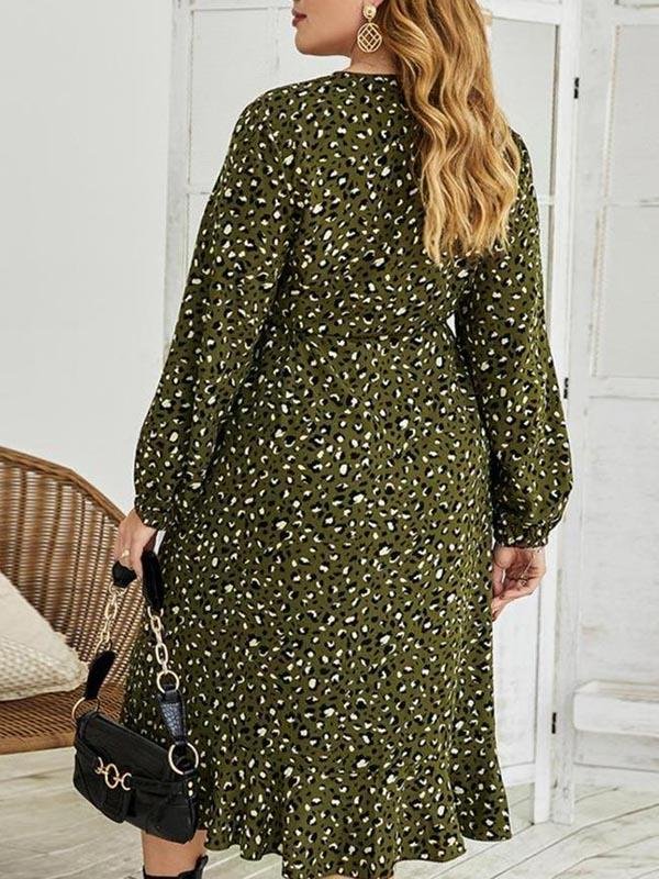 Women's New Leopard Print Dress - CURVE+PLUS - INS | Online Fashion Free Shipping Clothing, Dresses, Tops, Shoes - CURVE+PLUS - Mx Curve+Plus - 无货源