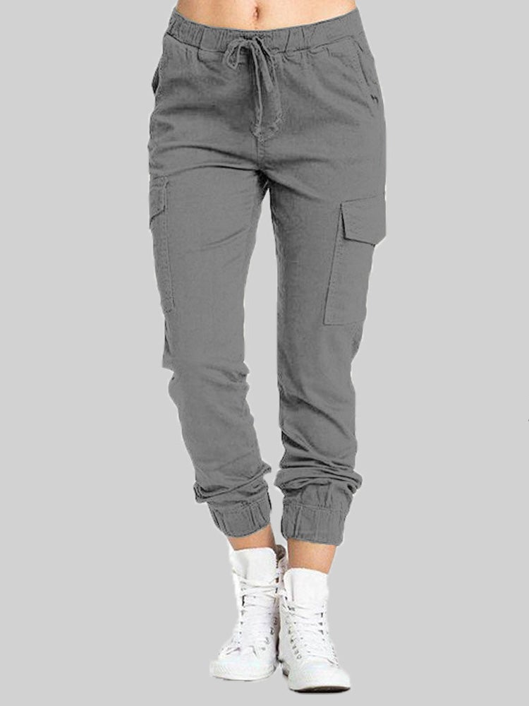 Women's Pants Casual Cargo Elastic Pocket Tethered Harem pants - Pants - Instastyled | Online Fashion Free Shipping Clothing, Dresses, Tops, Shoes - 14/01/2022 - 20-30 - Bottoms