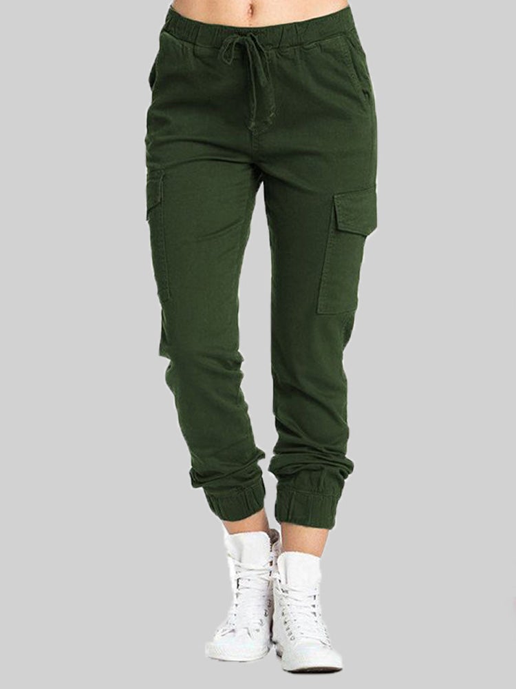 Women's Pants Casual Cargo Elastic Pocket Tethered Harem pants - Pants - Instastyled | Online Fashion Free Shipping Clothing, Dresses, Tops, Shoes - 14/01/2022 - 20-30 - Bottoms