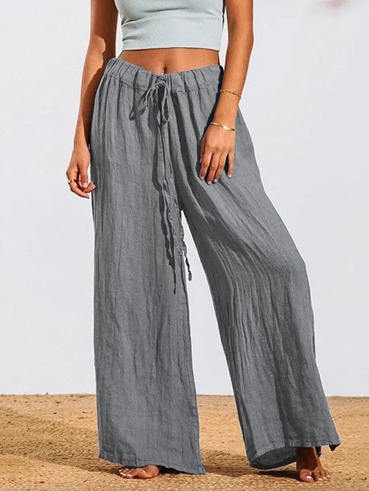 Women's Pants Casual High Waist Drawstring Straight Leg Pants - Pants - Instastyled | Online Fashion Free Shipping Clothing, Dresses, Tops, Shoes - 17/06/2022 - Bottoms - Color_Black