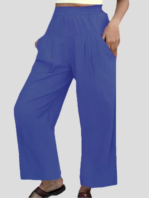 Women's Pants Casual Solid High Waist Wide Leg Pants - Pants - Instastyled | Online Fashion Free Shipping Clothing, Dresses, Tops, Shoes - 04/07/2022 - 20-30 - Bottoms