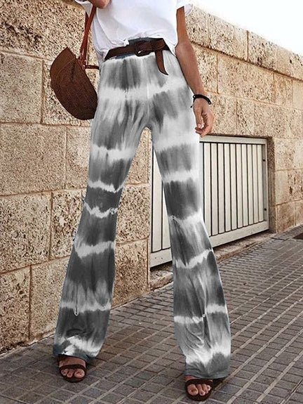Women's Pants Casual Tie Dye Print Slim Fit Flared Pants - Pants - Instastyled | Online Fashion Free Shipping Clothing, Dresses, Tops, Shoes - 20-30 - 22/07/2022 - bottoms