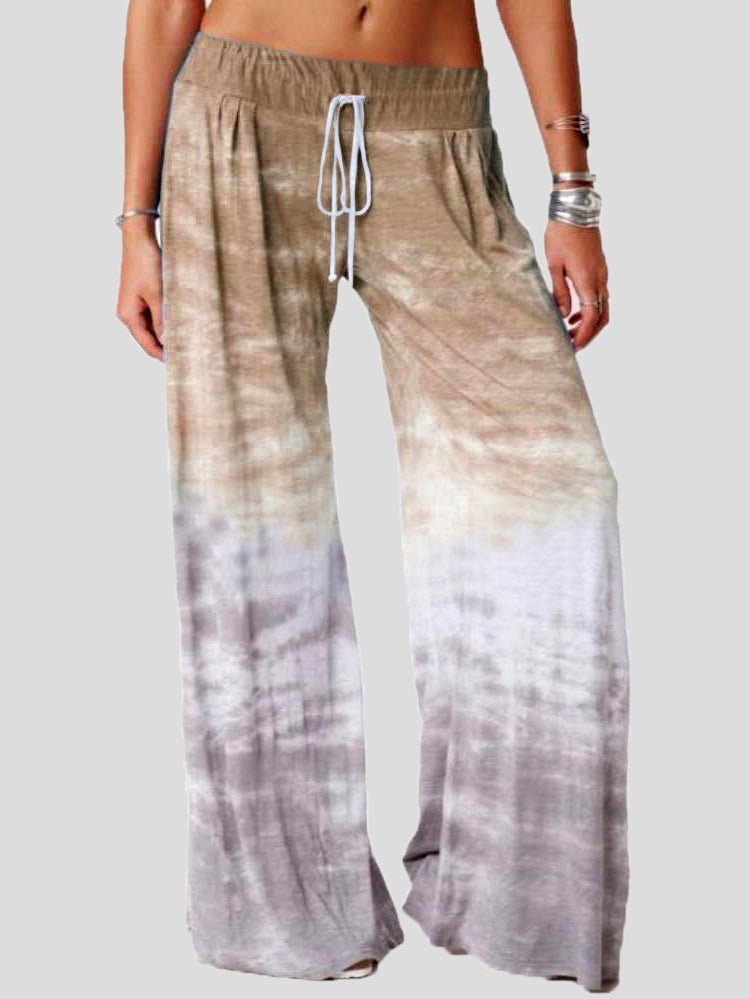 Women's Pants Casual Tie-Dye Printed Wide-Leg Pants - Pants - Instastyled | Online Fashion Free Shipping Clothing, Dresses, Tops, Shoes - 13/08/2022 - Bottoms - Color_Blue