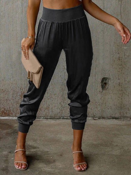 Women's Pants Elastic Waist Pocket Casual Pants - Pants - Instastyled | Online Fashion Free Shipping Clothing, Dresses, Tops, Shoes - 17/09/2022 - 30-40 - bottoms