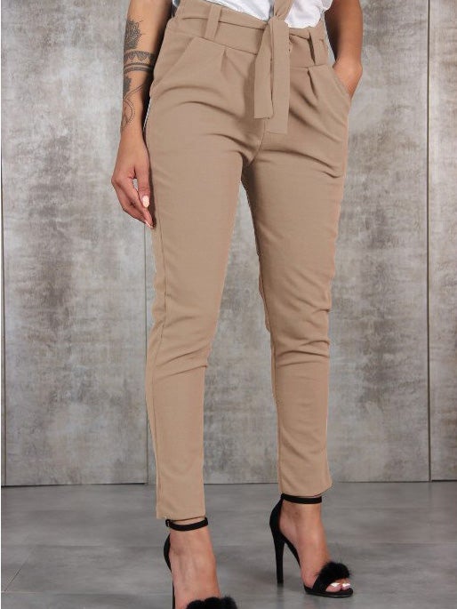 Women's Pants Fashion Belted Pocket Casual Pants - Pants - Instastyled | Online Fashion Free Shipping Clothing, Dresses, Tops, Shoes - 20-30 - 22/12/2021 - Bottoms